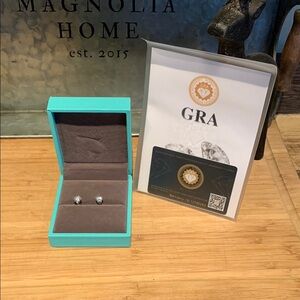 White Crystal Stud Earrings